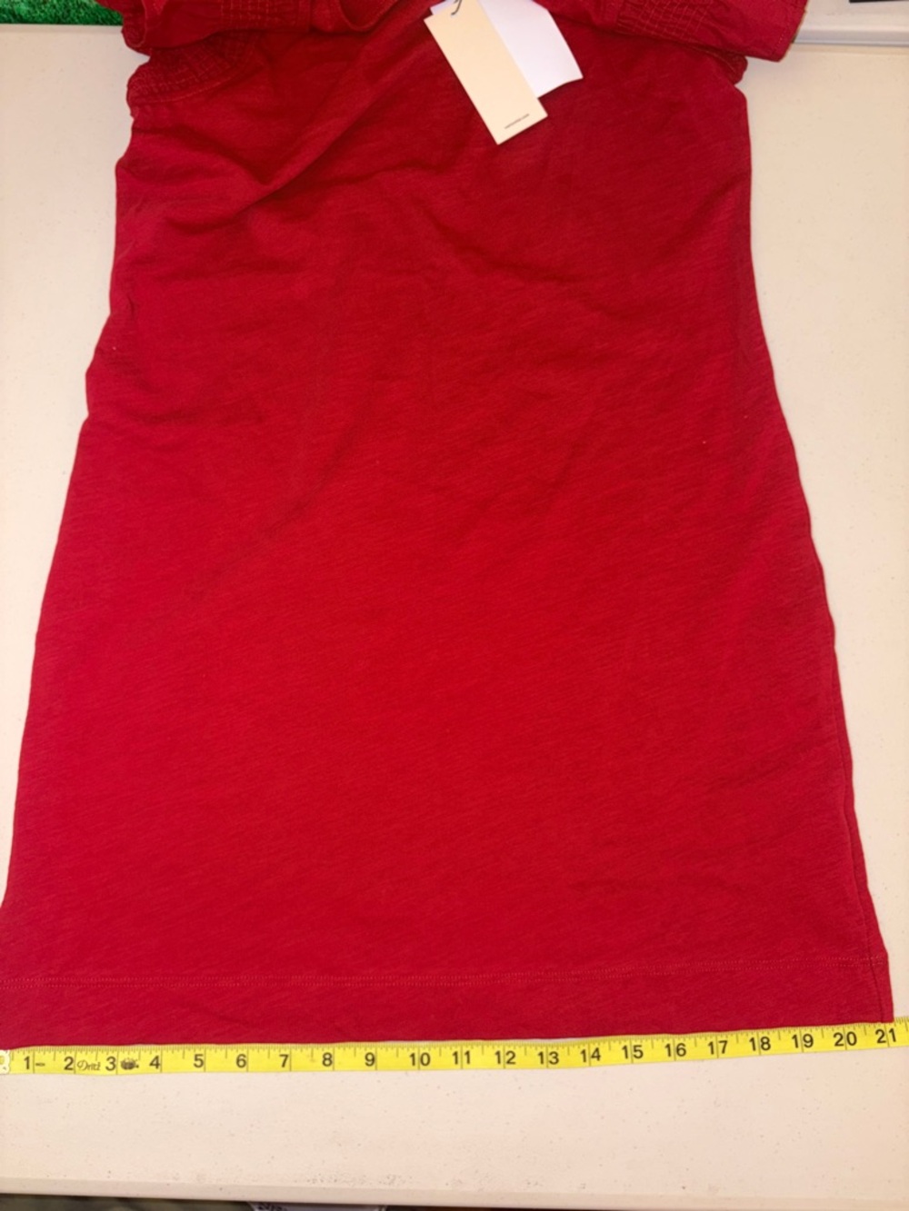 NWT NATION Los Angeles Red Cotton Ruffle Sleeve Mini Dress Size M - Picture 12 of 12